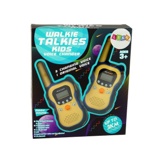 Zestaw walkie talkies krótkofalówki dla dzieci żółte 2 szt.