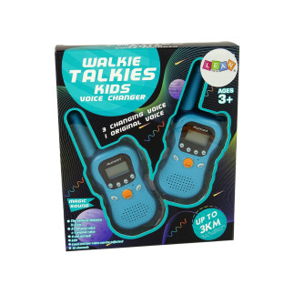 Zestaw Walkie Talkies Krótkofalówki Dla Dzieci Niebieskie 2 Szt.