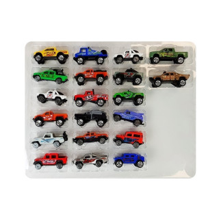 Zestaw samochodów terenowych Jeep resorak 20 sztuk, różne kolory - EAN: 5905214976798