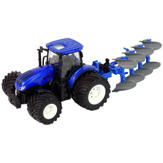 Traktor zdalnie sterowany pług metalowy niebieski EAN: 5905323215511
