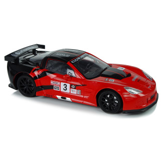 Auto Sportowe Wyścigowe R/C 1:18 Corvette C6.R Czerwony 2.4 G Światła
