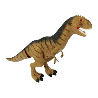 Dinozaur tyranozaur porusza się ryczy świeci