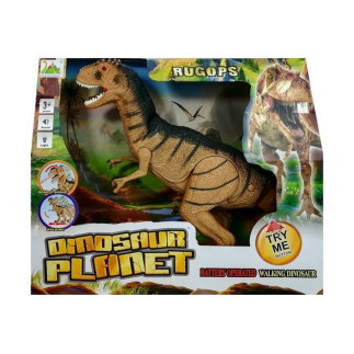 Dinozaur tyranozaur porusza się ryczy świeci