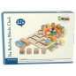 Drewniany edukacyjny zegar sorter klocki kolorowe liczby EAN: 5904665990490