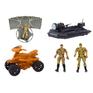 Zestaw militarny czołg wojskowy helikopter śmigłowiec spadochroniarz dźwięki