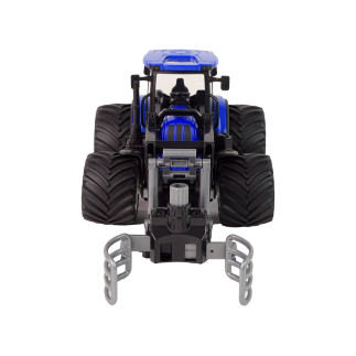 Traktor zdalnie sterowany z chwytnikiem niebieski