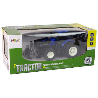 Traktor zdalnie sterowany z chwytnikiem niebieski