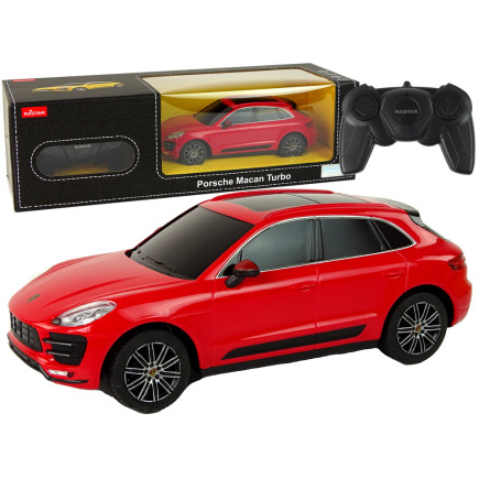 Auto r/c porsche macan turbo 1:24 rastar czerwony