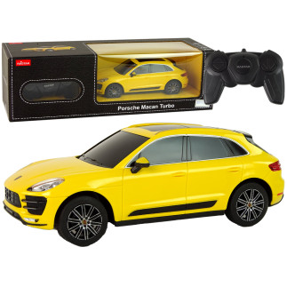 Auto r/c porsche macan turbo 1:24 rastar żółty
