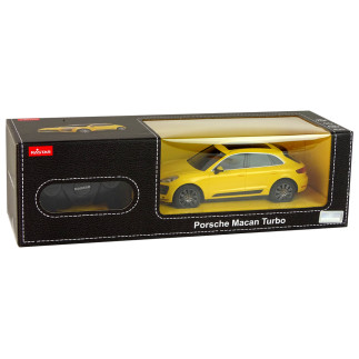 Auto r/c porsche macan turbo 1:24 rastar żółty