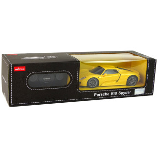 Auto r/c porsche 918 1:24 rastar żółte