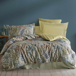 Pościel satyna bawełniana(p) greta green/160x200 luxury premium