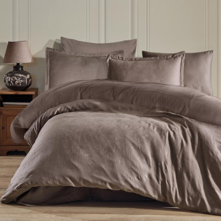 Pościel satyna bawełniana żakardowa(p) sadra 1/220x200 jacquard (promocja)