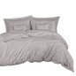 Pościel Satyna Bambusowo-Bawełniana Stripe Grey 180x200 + 2x70x80 z Listwą + 4x40x40 Bamboo, EAN: [wstaw ean]