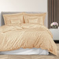 Pościel Satyna Bambusowo-Bawełniana Stripe Beige + 2 Poduszki + Listwa + 4 Małe Poduszki EAN: [Podaj_ean]