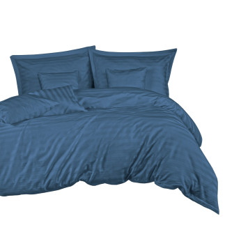 Pościel Satyna Bambusowo-Bawełniana Stripe Cornflower + 2X70X80 Z Listwą + 4X40X40 Bamboo, EAN: [tutaj wstaw EAN]