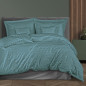 Pościel Satyna Bambusowo-Bawełniana Stripe Sea Turquoise 180x200 +2x70x80 Z Listwą +4x40x40 Bamboo EAN: [wprowadź EAN]