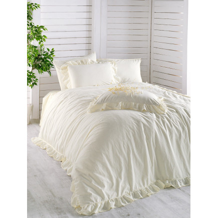 Pościel bawełniana snow white/220x200(p) stonewashed