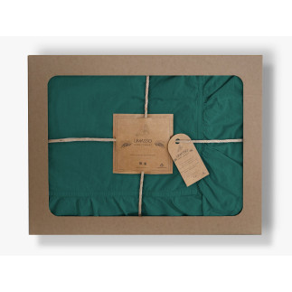 Pościel bawełniana dark green/220x200(p) stonewashed