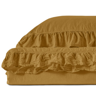 Pościel bawełniana ecru olive/220x200(p) stonewashed