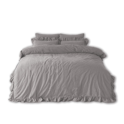 Pościel Bawełniana Opal Grey Stonewashed 160x200 EAN: [tutaj wstaw EAN]