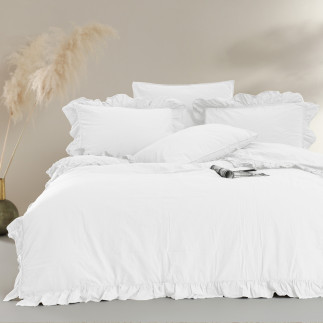 Pościel bawełniana optic white/160x200(p) stonewashed