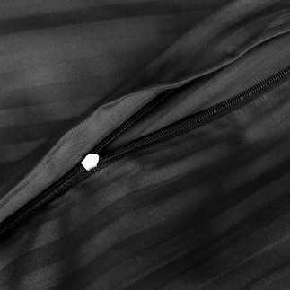 Pościel satyna bawełniana cizgili black/220x200 exclusive