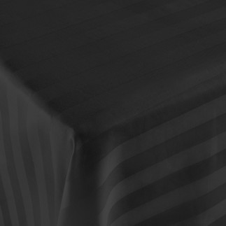 Prześcieradło satyna bambusowo-bawełniana STRIPE BLACK/220x260