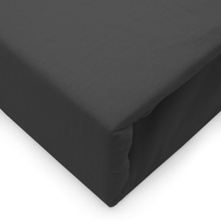 Prześcieradło jersey elastan z gumką BLACK/CZARNY/160x200x30