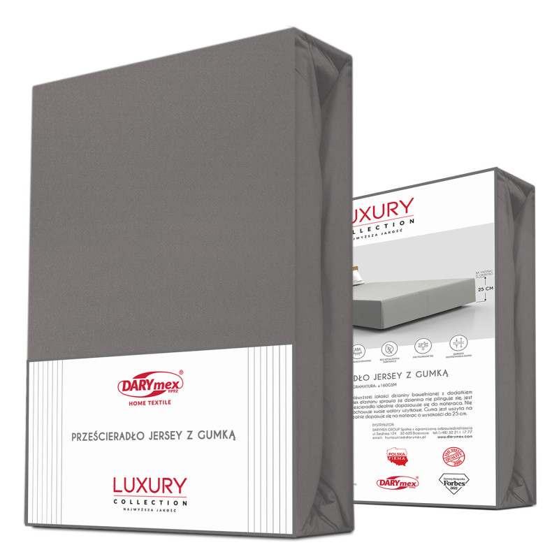 Prześcieradło Jersey Elastan Z Gumką Antracyt 140x200x30 EAN: [wprowadź EAN]