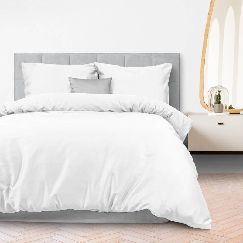 Pościel Satyna Bawełniana Biały 603, 140x200 + 1 Poszewka 70x80, EAN: [wstaw EAN]