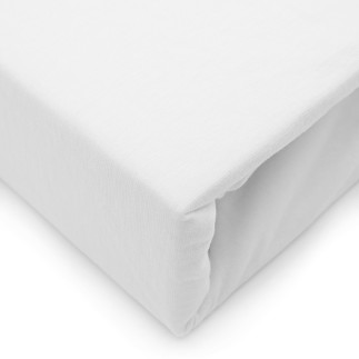 Prześcieradło jersey elastan z gumką WHITE/BIAŁY/90x200x30