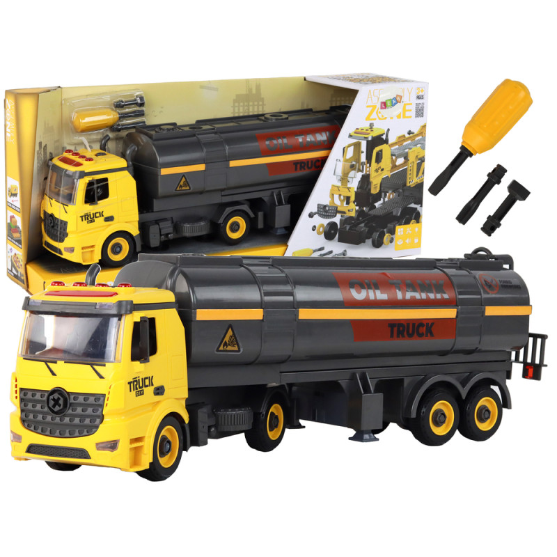 Cysterna DIY do skręcania i rozkręcania żółta z dźwiękiem – EAN: 5905991000211