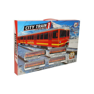 Pociąg  kolejka tory na baterie 33 elementów