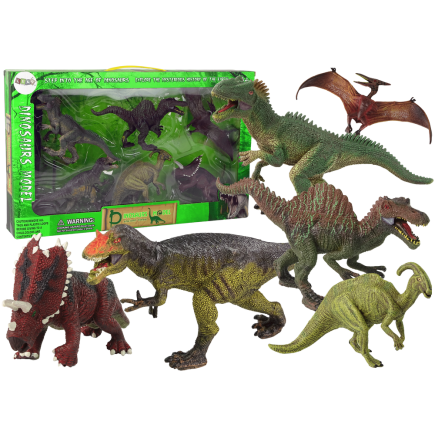 Duży zestaw dinozaurów 6 sztuk figurka dinozaur prehistoryczne okazy
