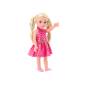 Lalka w różowej sukience z blond włosami i kucykami 46cm EAN: 5905991015253