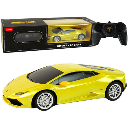 Auto r/c lamborghini huracan 1:24 rastar żółty