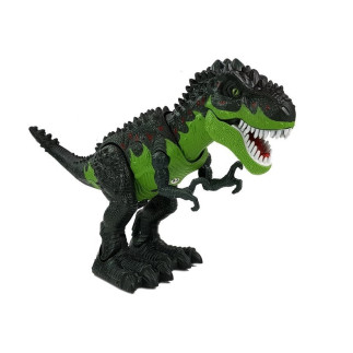 Dinozaur na baterie składa jaja zieje ogniem para wodna zielony