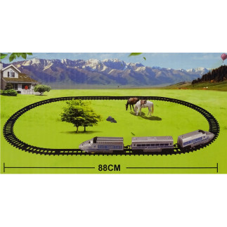 Pociąg kolejka na baterie ze światłami i dźwiękiem