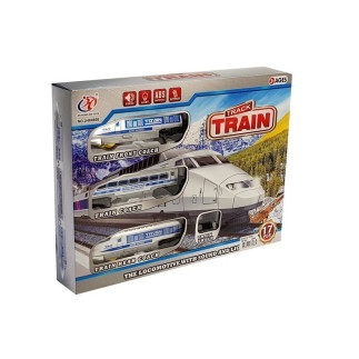 Pociąg kolejka na baterie ze światłami i dźwiękiem