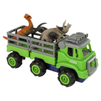 Ciężarówka transport dinozaury wkrętarka śrubokręt do rozkręcania