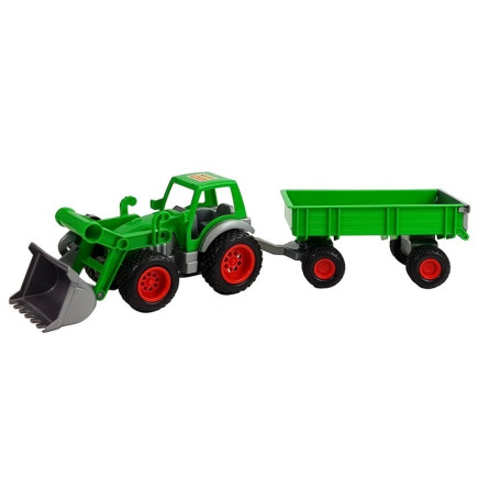 Traktor ładowarka z przyczepą farmer zielony 8817 polesie
