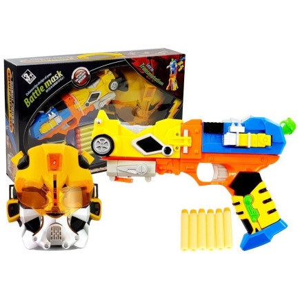 Pistolet na strzałki piankowe robot 2w1 maska
