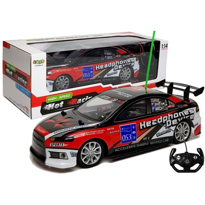 Sportowe autko zdalnie sterowane R/C 27MHz czerwone - EAN: 5904665996638