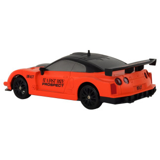 Autko sportowe zdalnie sterowane r/c 1:24 pomarańczowe wymienne koła