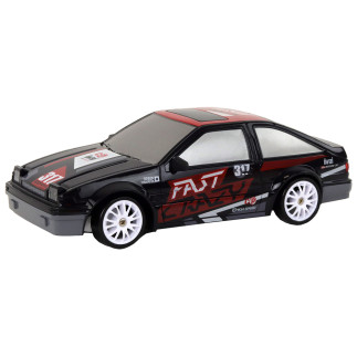 Autko sportowe zdalnie sterowane r/c 1:24 czarne wymienne koła