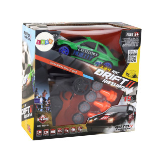 Autko sportowe zdalnie sterowane r/c 1:24 zielone wymienne koła