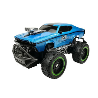 Niebieskie auto zdalnie sterowane R/C 6.5 km/h z wysokimi kołami - EAN: 5904665996607