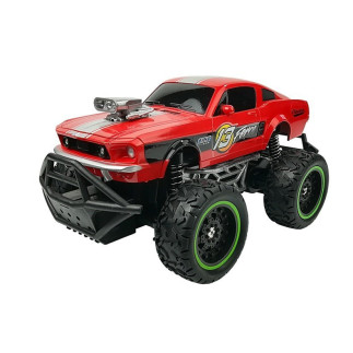 Auto zdalnie sterowane R/C z wysokimi kołami czerwone 6.5 km/h - EAN: 5904665996584