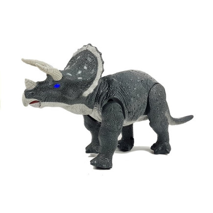 Duży dinozaur na baterie Triceratops szary EAN: 5907625580700 - interaktywny, edukacyjny i wesoły przyjaciel dla dzieci!
